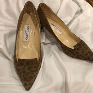 Jimmy Choo leopard suede heel